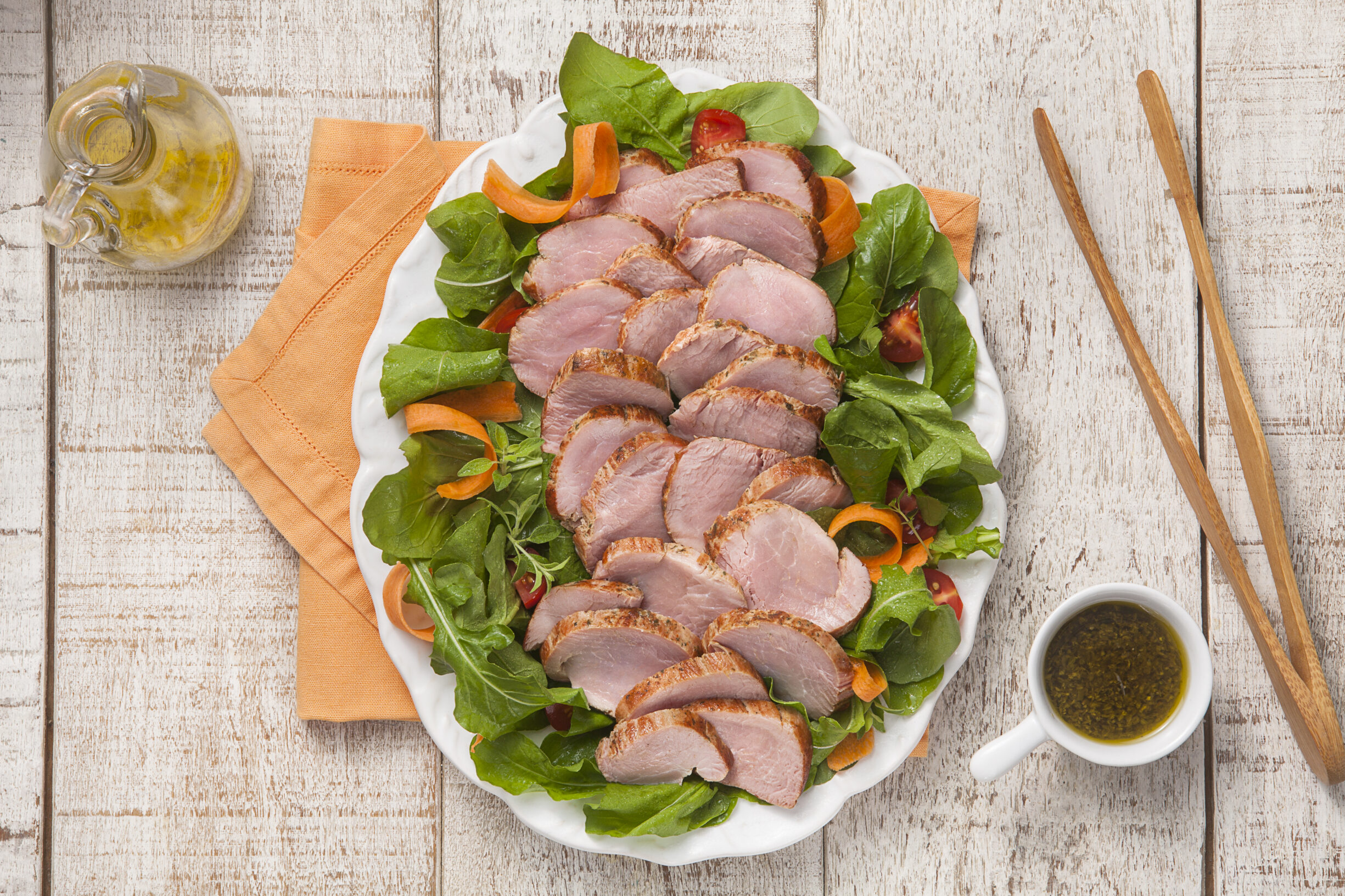 Filé Mignon com Salada de Rúcula