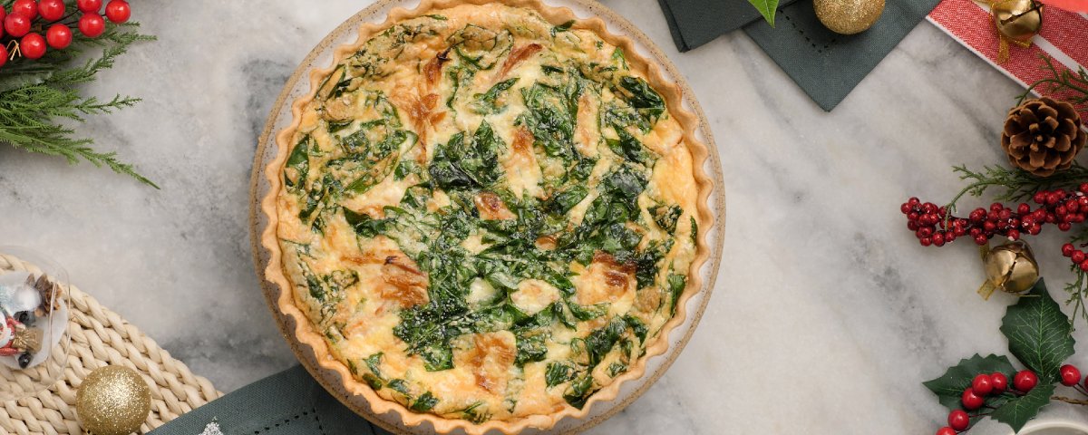 Quiche de Espinafre com Peru