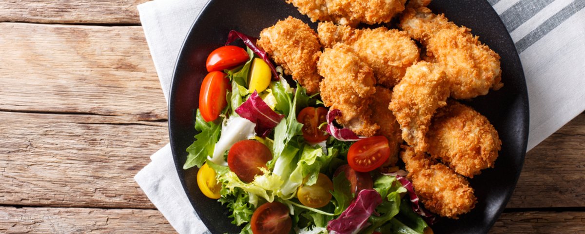 6 pratos para almoço com filezinho de frango empanado