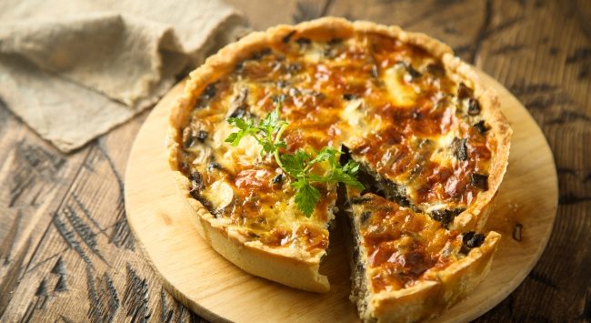 Quiche de Filé Mignon com Funghi