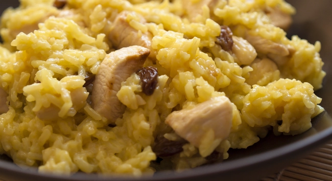 Risoto de Frango com Açafrão