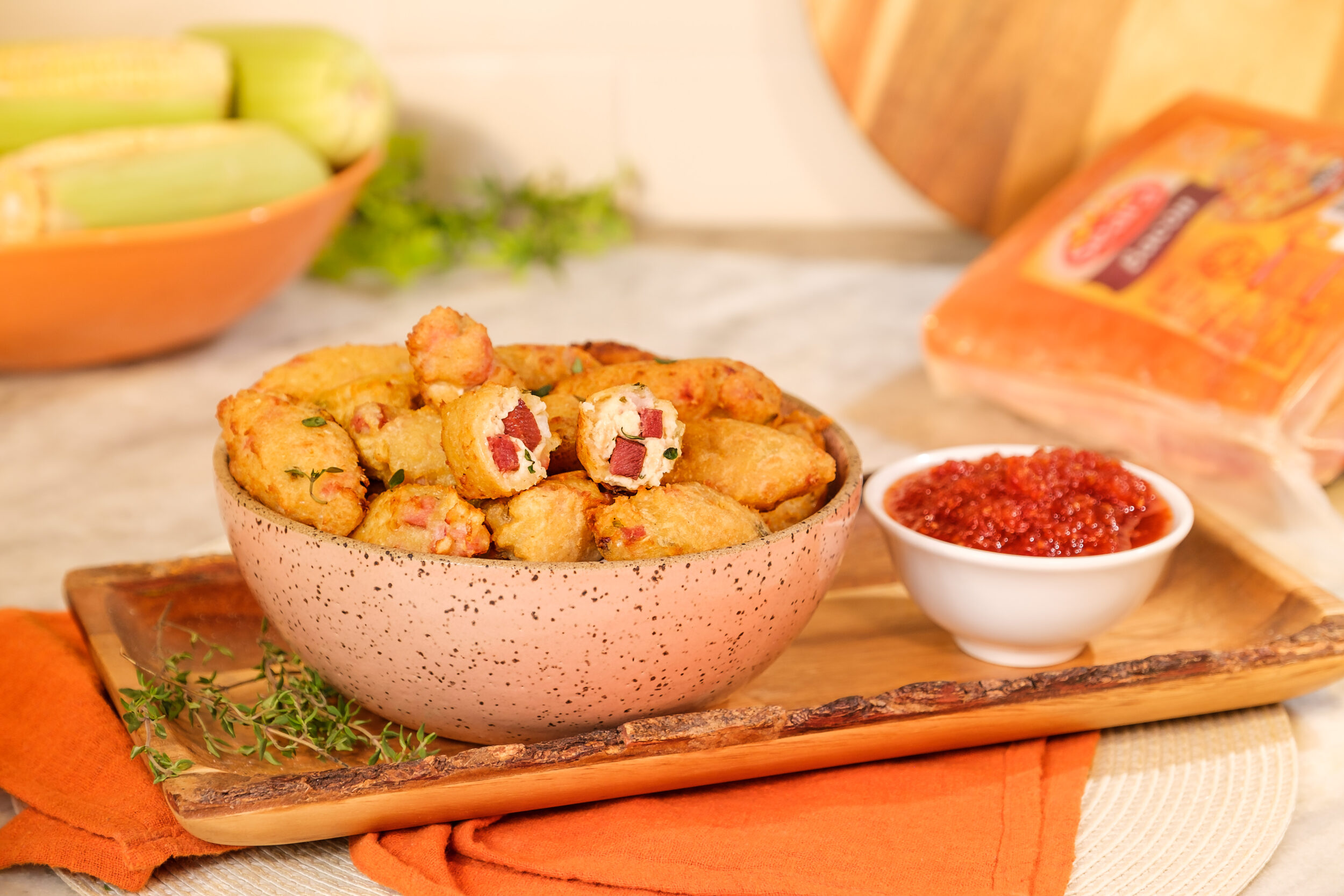 Bolinho de Milho Verde com Bacon