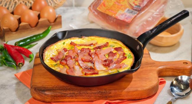 Frittata de Legumes com Bacon