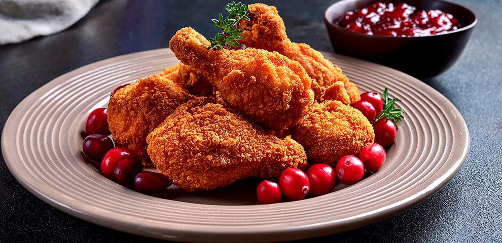 Frango crocante com cranberry: uma mistura incrível