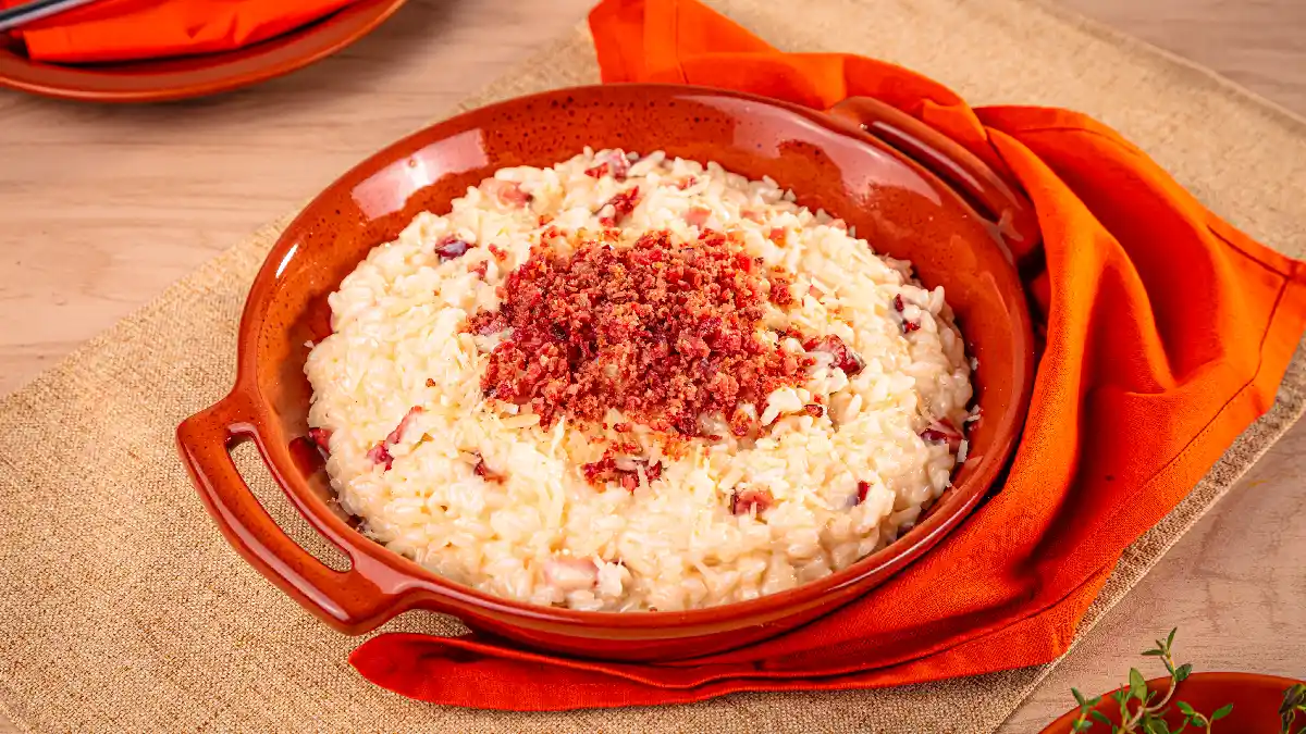 Arroz à Piamontese com Bacon