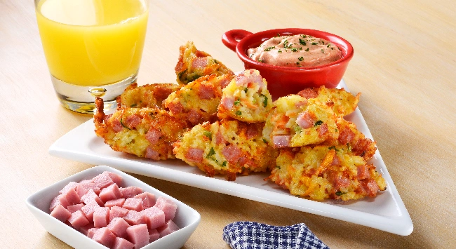 Bolinho de Arroz com Presunto