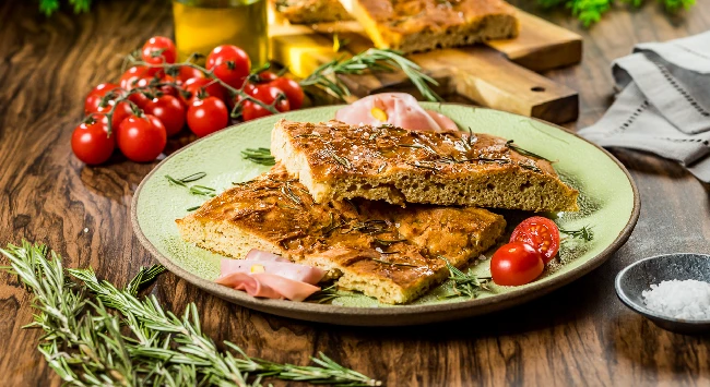 Focaccia de Mortadela Italiana com Pistache