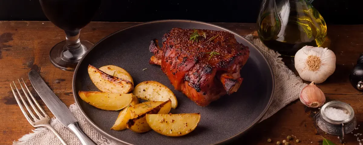 Joelho de porco na airfryer: receita de Eisbein mais prática e suculenta