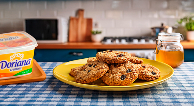 Biscoitos de aveia e mel